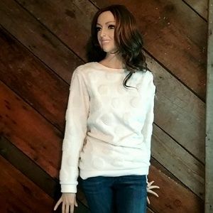 Polka Dot Textured Sweatshirt from Forever 21